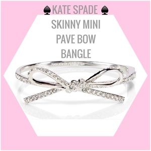 ♠️KATE SPADE HANDCRAFTED PAVE BOW SKINNY BANGLE♠️